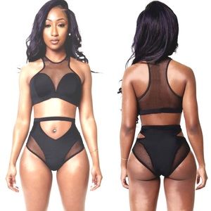 ⛱ NEW SEXY 🔥 HIGH WAISTED BLACK BATHING SUIT ⚓️⛵️