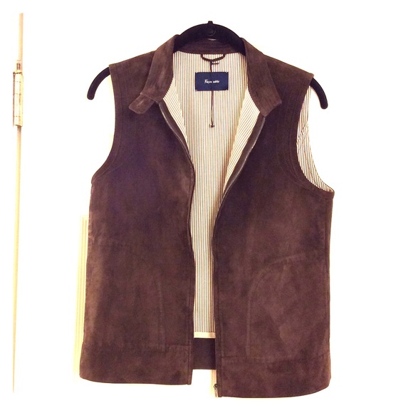 Brown suede vest. NWOT, UNWORN