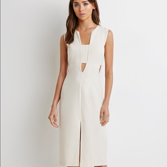 Beautiful sheek cream cut out dress!