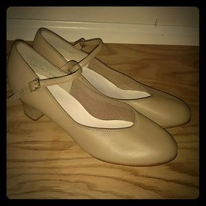 Nude Leather Sole Balance Character Dance Shoes
