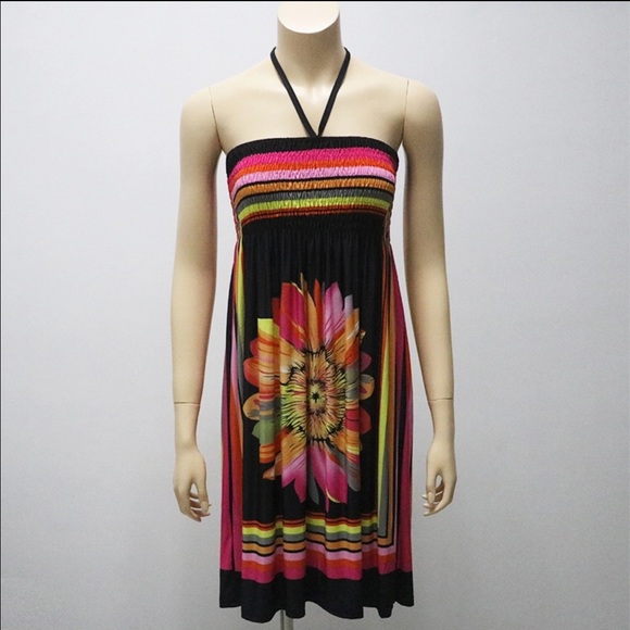 Pretty Summer Floral Super Soft New Beach Dress - Picture 3 of 4