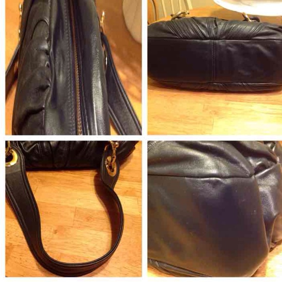 $595 Goldenbleu Jordan Satchel blue leather, suede - Picture 3 of 4