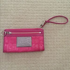 Pink Coach Wristlet