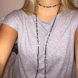 Long choker necklace