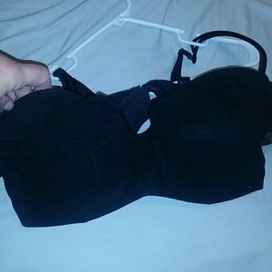 Black Cacique bra with ruffles