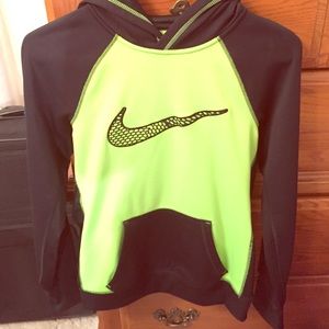 NIKE sweatshirt -lime green and black