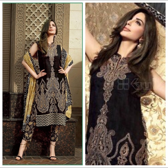 gul ahmed black dress