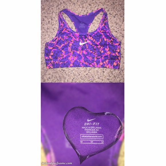 PINK AND PURPLE CHEETAH NIKE SPORTS BRA