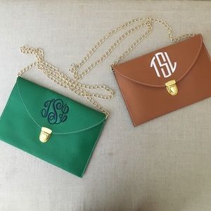Monogrammed clutch/cross body.
