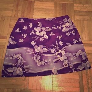 Purple floral skirt