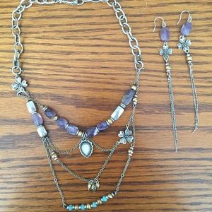 Lucky Brand Necklace & Earrings Set