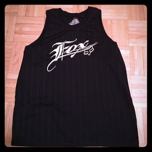 Men's Fox riders pin stripe muscle tank
