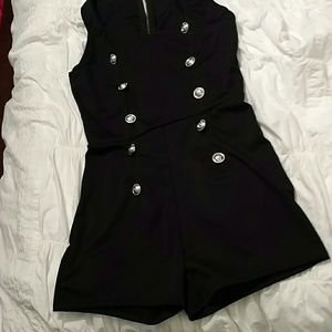 NWOT Black Jumper W/ Military Style Buttons