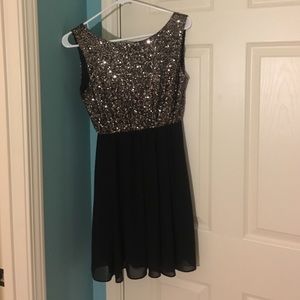 Black sequined dress