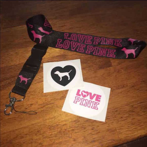 Love pink lanyard