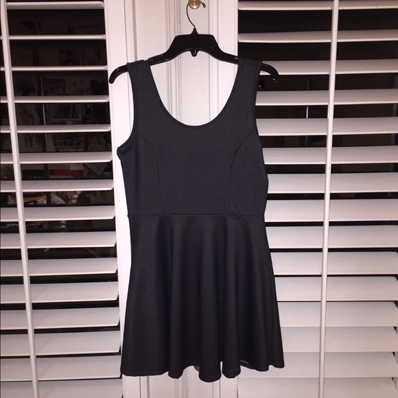 Cute Denim Colored Asymmetrical Mini Dress - Picture 1 of 2