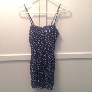 Blue Dress with Bow print