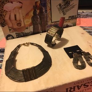 Geniune Leather & Bronze Set NWT