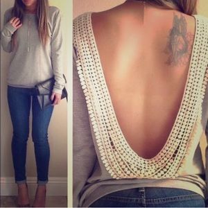 Super cute backless shirt
