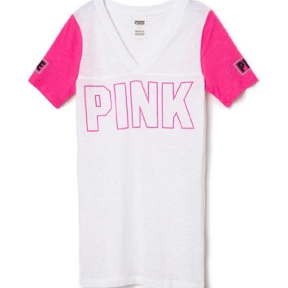 VS PINK v-neck tee - Picture 1 of 2