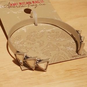 Silver-tone triangle cuff