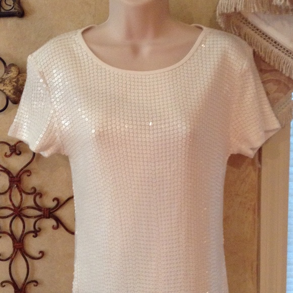 michael kors white sequin dress