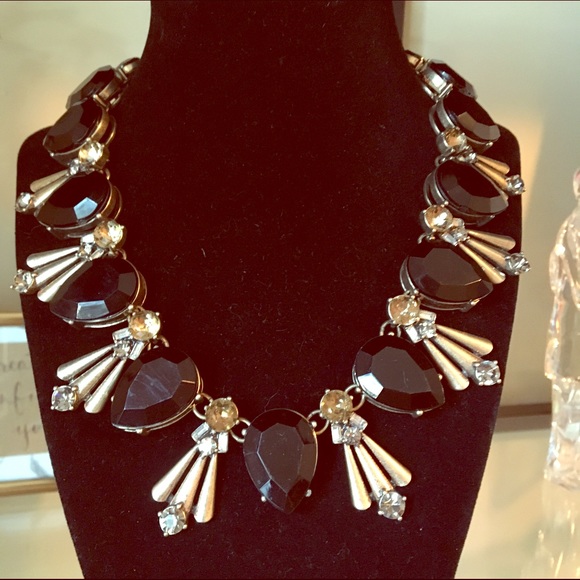 Black and gold statement necklace