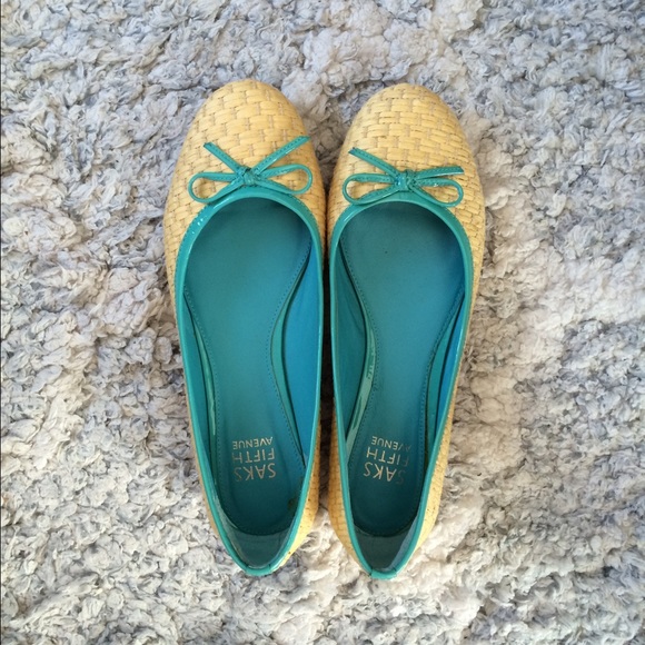 Saks Fifth Avenue Woven Ballet Flats