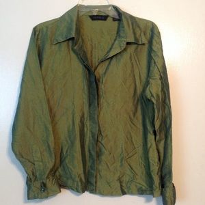 Express Olive green dressy shirt to 11/12