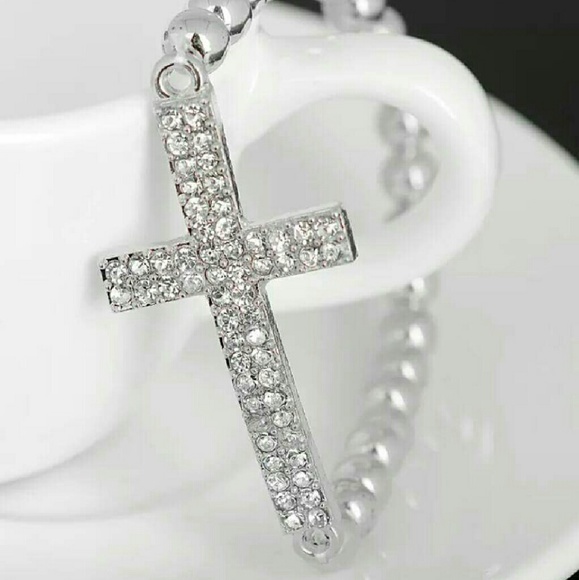 Rhinestone Cross Bracelet...NEW WITHOUT TAGS