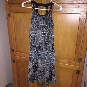 Open back dark mini dress!