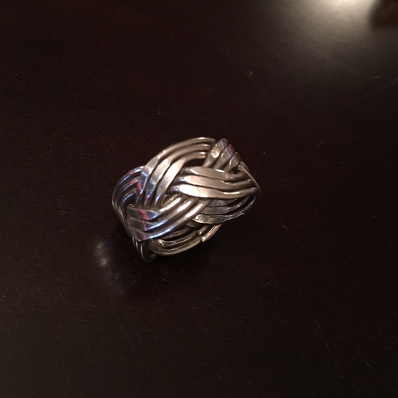 Sterling silver woven ring - Picture 2 of 3