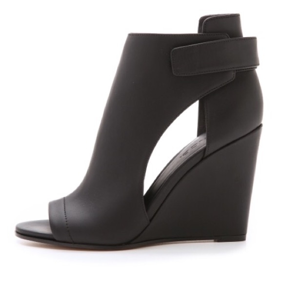 VINCE Katia Black Leather Booties
