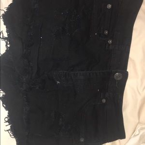 American Eagle black Jean shorts size 4