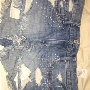 Jeweled Hollister Jean shorts size 3