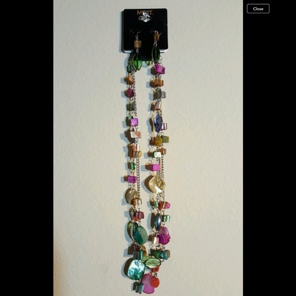 Super cute multi color necklace /earrings set