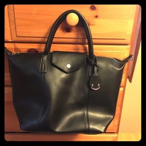 Emma & Sophia Black Leather Purse