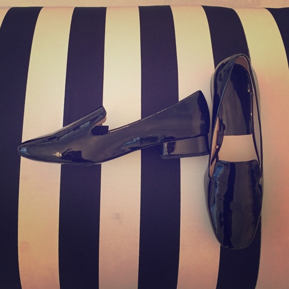 Zara Patent slip on loafers