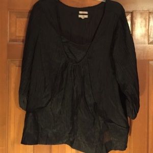 Old navy 3/4 black sheer blouse. Plus 3x