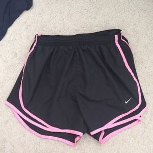 Pink and black Nike Tempo Shorts