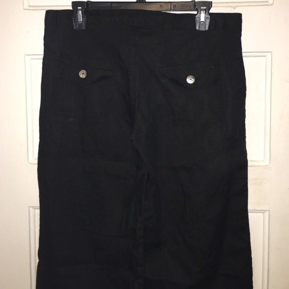 Black linen pants