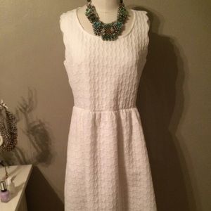 White Scalloped Dress