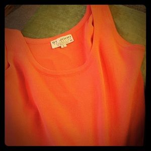 St. John Large Orange Santana Knit Tank