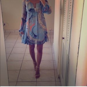 La Rok Abstract Silk Dress