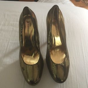 4" heels gold