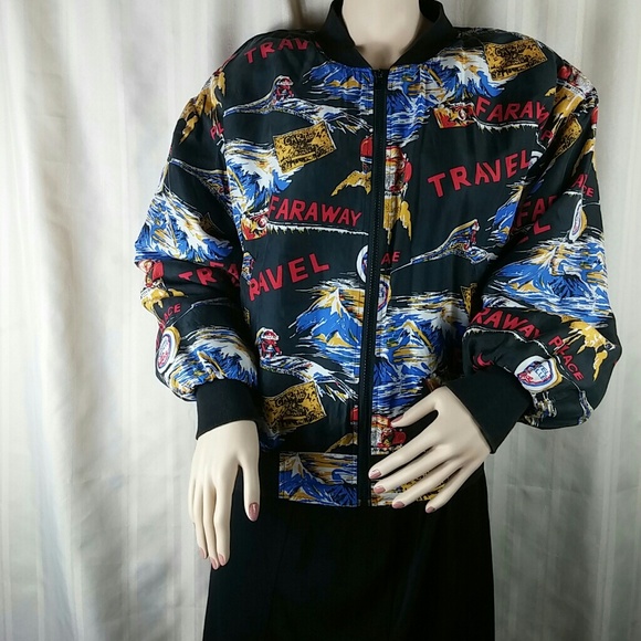 carol horne Jackets & Blazers - Carol horne silk print travel jacket medium