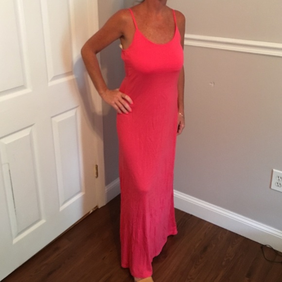 Coral Summer Maxi Dress