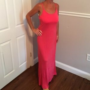 Coral Summer Maxi Dress