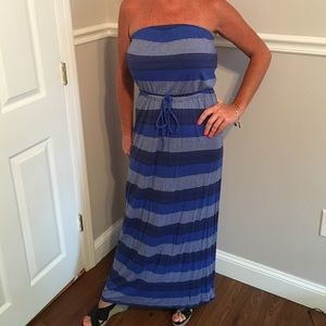 🔹🔷🔹Blue Striped Maxi Dress 🔹🔷🔹