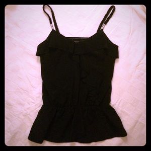 WHBM silk tank; black; XXS